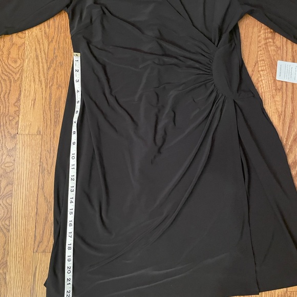 Laundry by Shelli Segal Black V-Neck Sheath Dress Knee Length Women's Size 1X - Picture 8 of 15